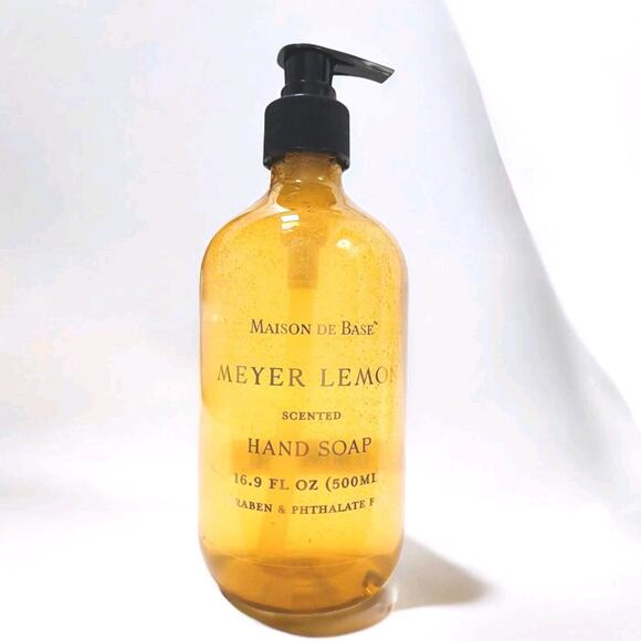 Maison De Base LEMON MEYER Hand Soap 16.9 fl oz Pump Bottle Yellow Cottagecore - Picture 3 of 6